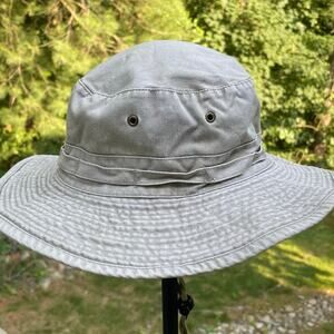 Dorfman Pacific Mens Medium Boonie Safari Hat Hike Fish Sun Wide Brim Chin Strap